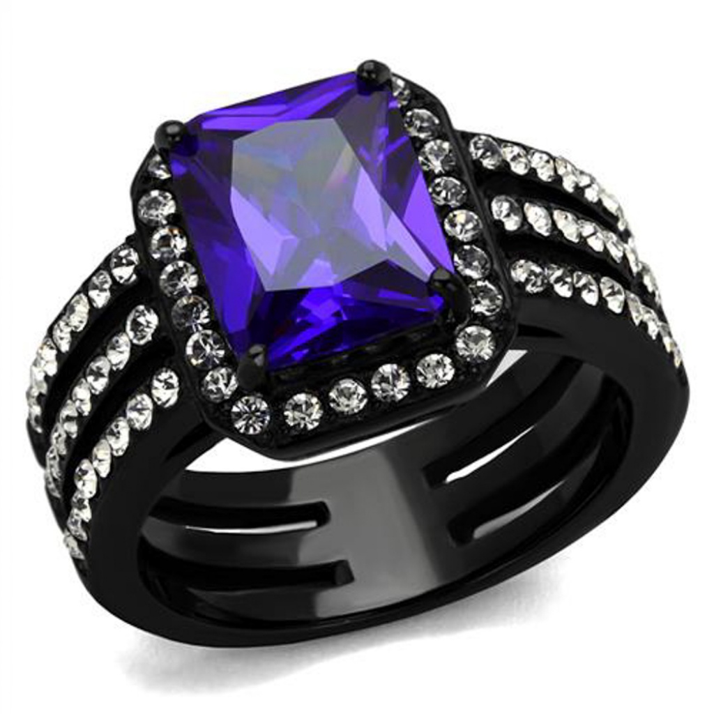 495 Ct Zirconia Stainless Steel Engagement Ring
